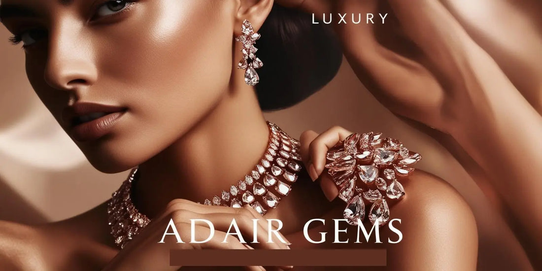 Woman in a Shein crop top and ethnic skirt, accessorized with jhumkas, oxidized rings, and a nose pin from Adair Gems