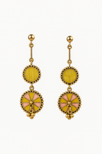 Antique Gold Finish Sunlit Earrings