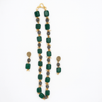 Champagne Gold & Emerald Necklace