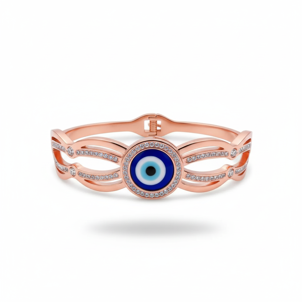 Evil Eye Bracelet Rose Gold