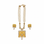 Champagne Gold Meenakari Necklace