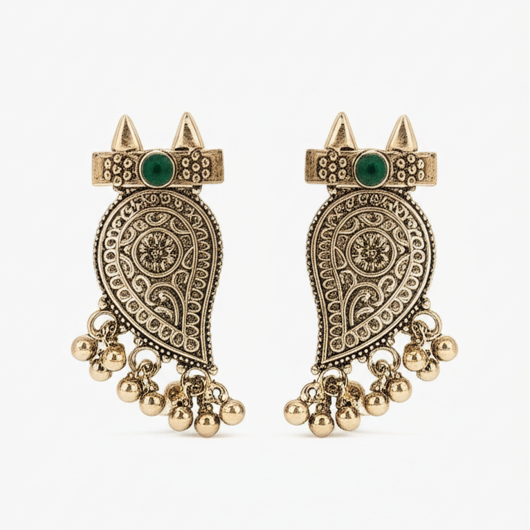 Paisley Jhumka Earrings