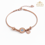 18K Rose Gold Plated Evil Eye Bracelet Anklet