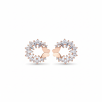Crystal Butterfly Earrings 18k Gold
