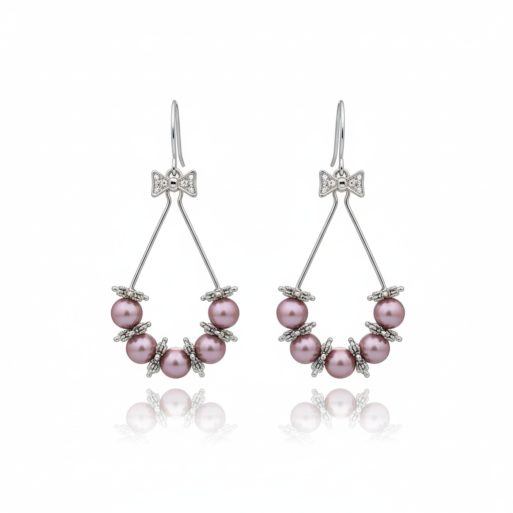 Pearl Bow knot Earrings