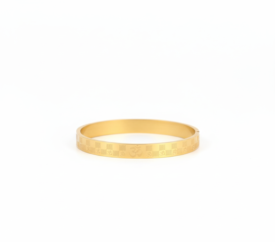 Spiritual Om Bangle Bracelet for Men