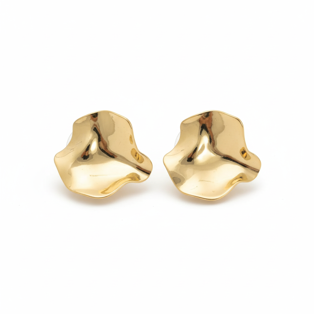 Anti Tarnish Beaten Earrings