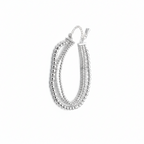 Silver beaded bracelet on a white background