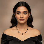 Vintage Black Pearl Necklace