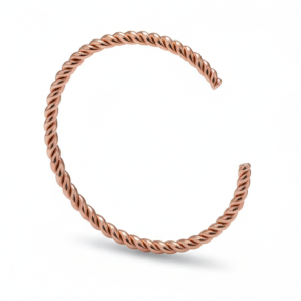 Rose gold headband on a white background