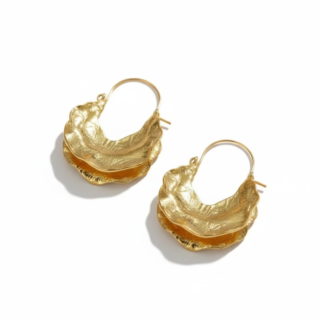 Brass Hoop Earrings