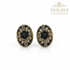 Vintage Stud Earrings crystal stones