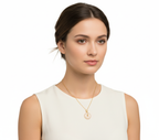 Pendant Necklace with CZ Clover