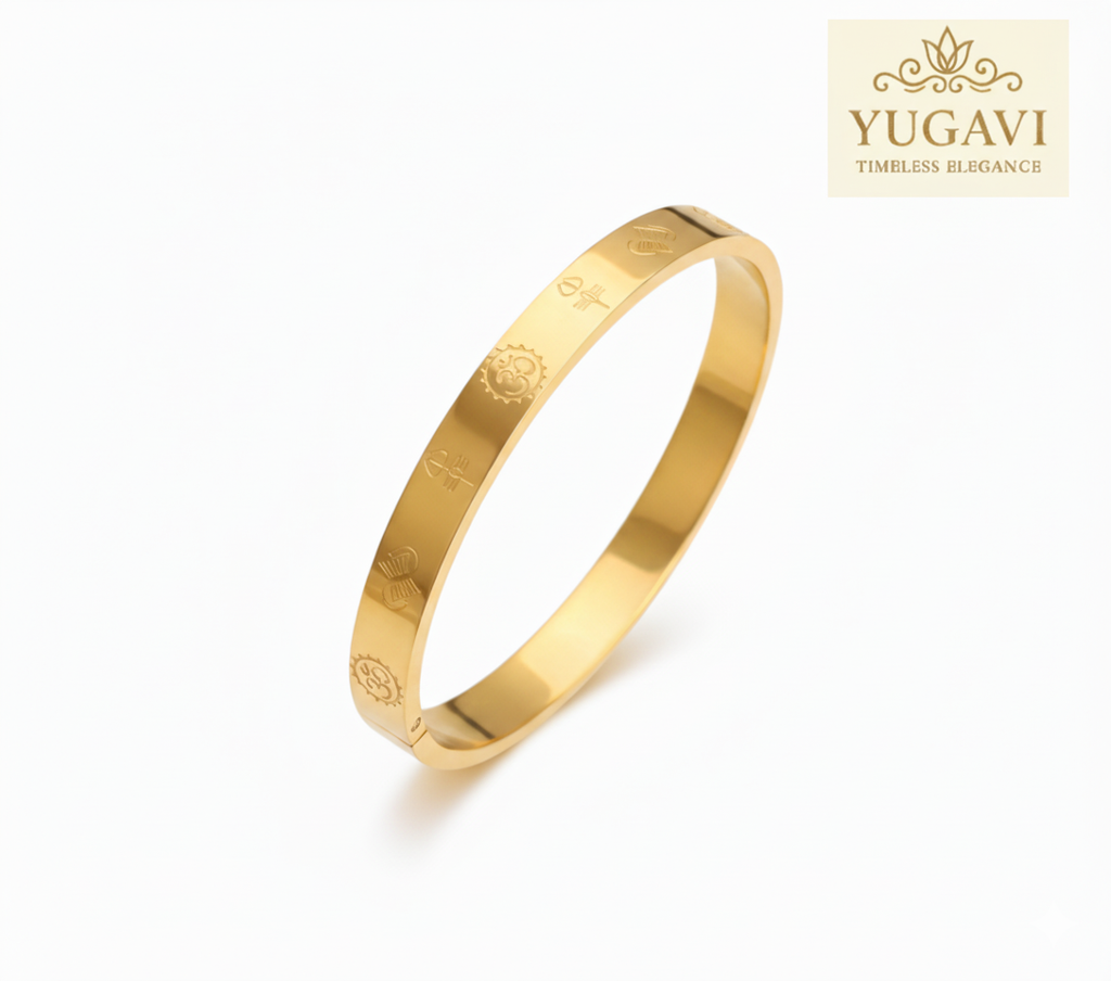 Men's Gold-Plated Spiritual Kada