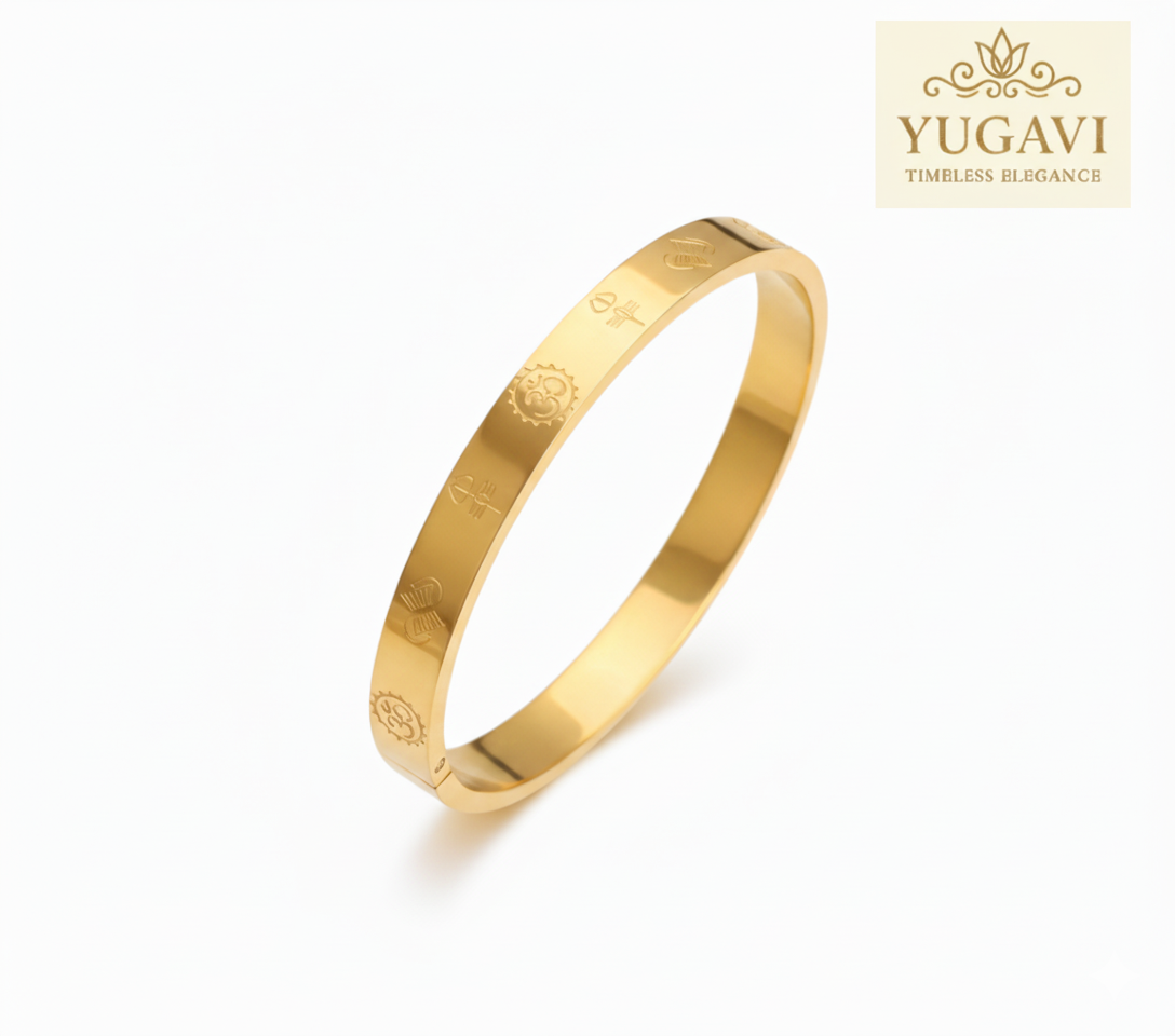 Men's Gold-Plated Spiritual Kada