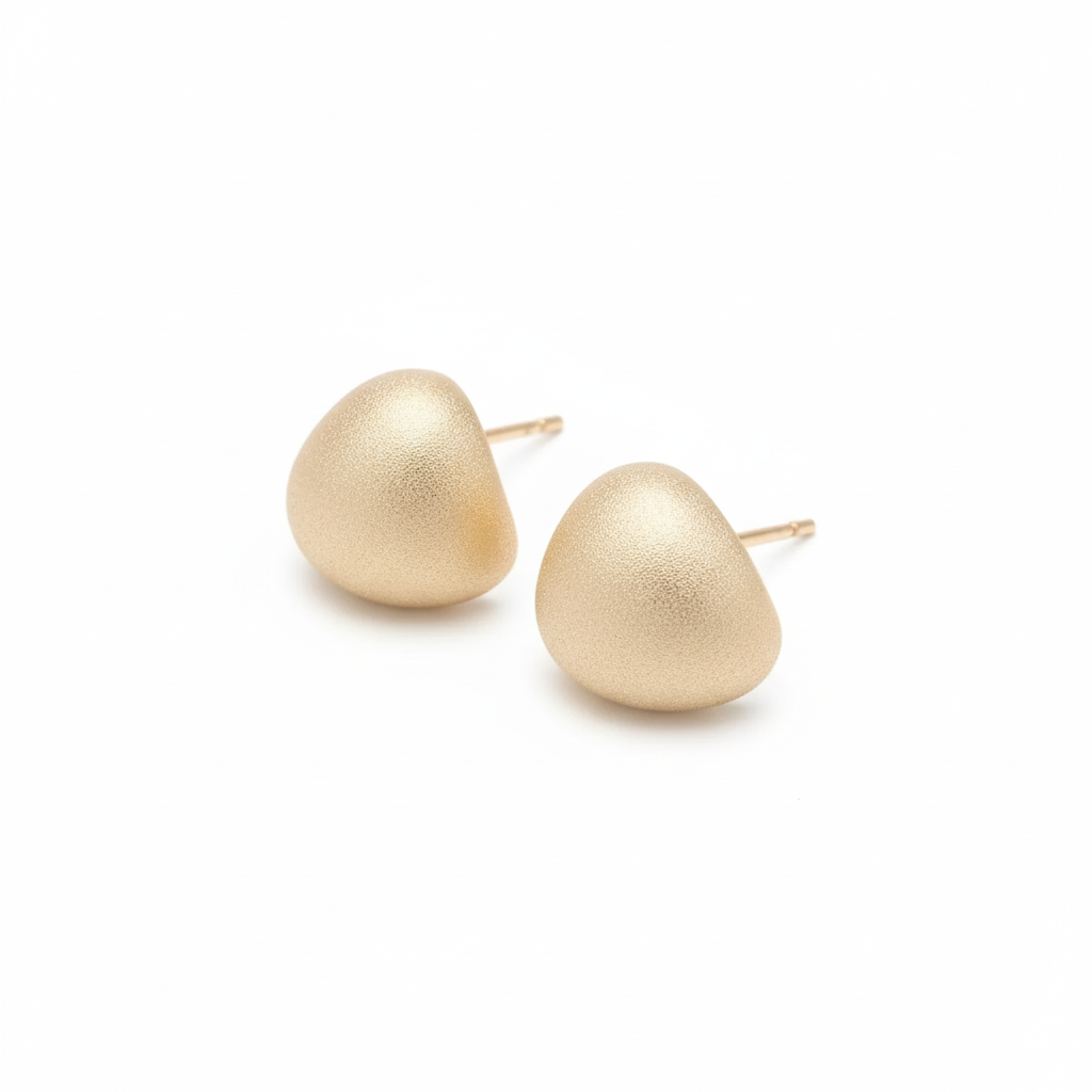 Golden Color Studs Matte Finish