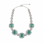 Semi Precious Stones Cut Necklace