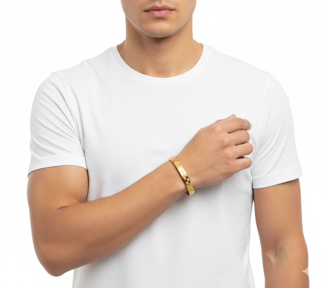 Spiritual Om Bangle Bracelet for Men