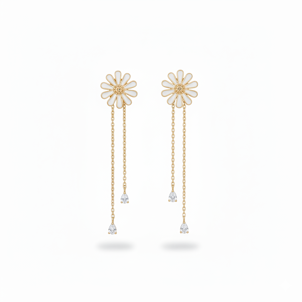 Anti-Tarnish Flower Earrings