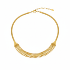 Spring Design Golden Twisted Necklace