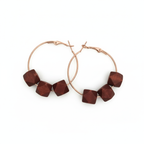 Wood Hoop Earrings
