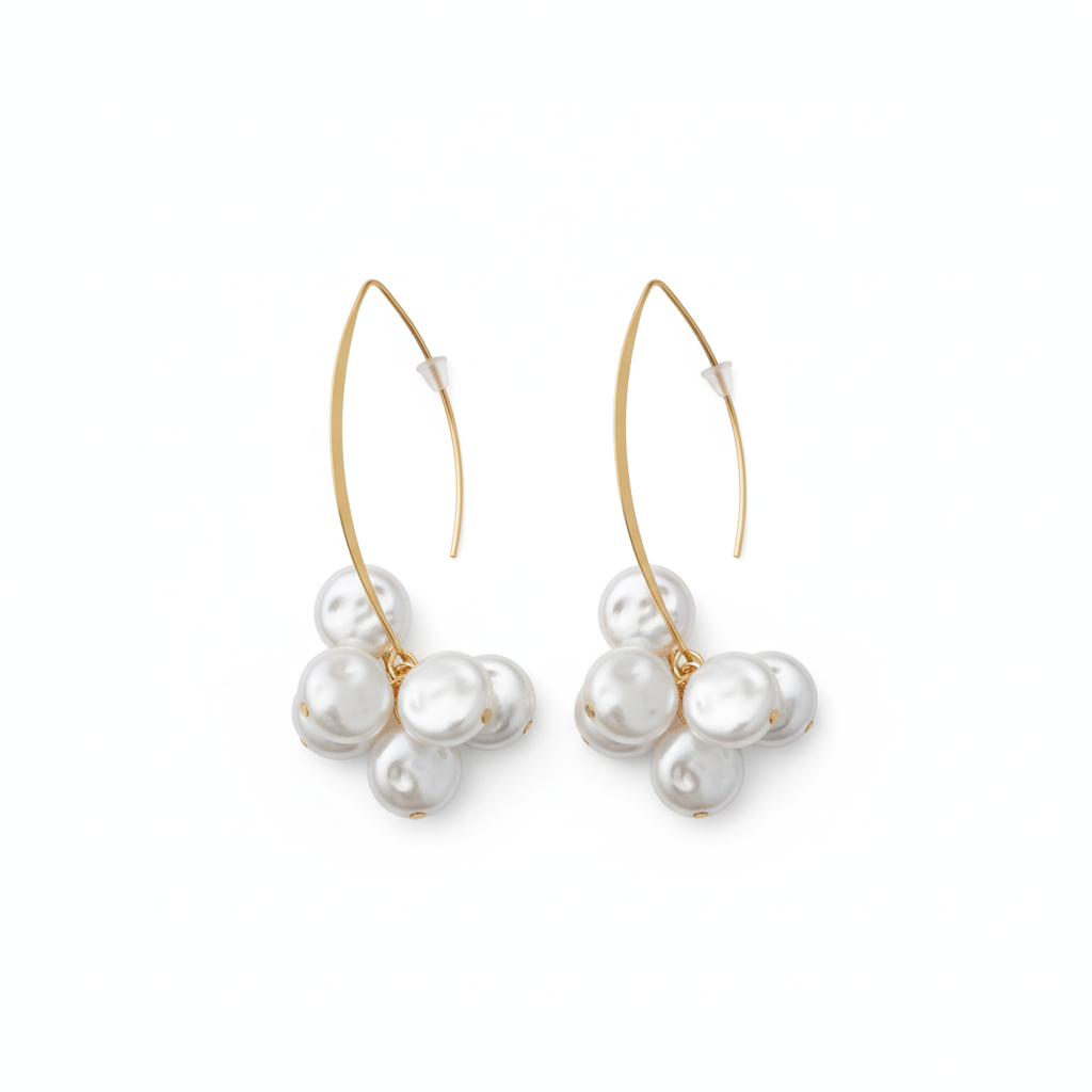 Freshwater Crushed Pearls Earrings