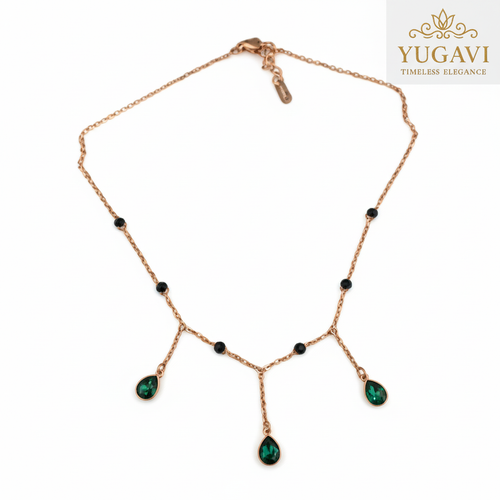 Yugavi Emerald Drop Choker