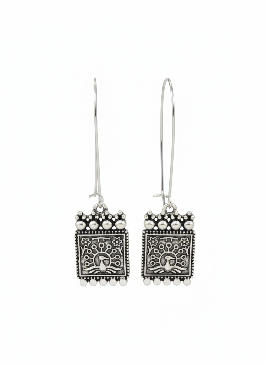Peacock Hook Earrings