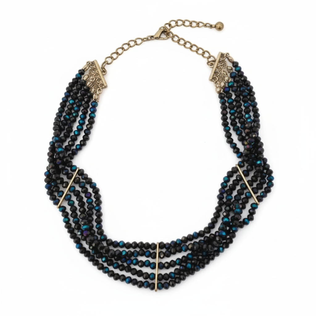 Vintage Choker  Multi Strand Necklace