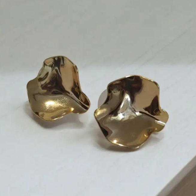 Adair Anti Tarnish Beaten Earrings - Earrings