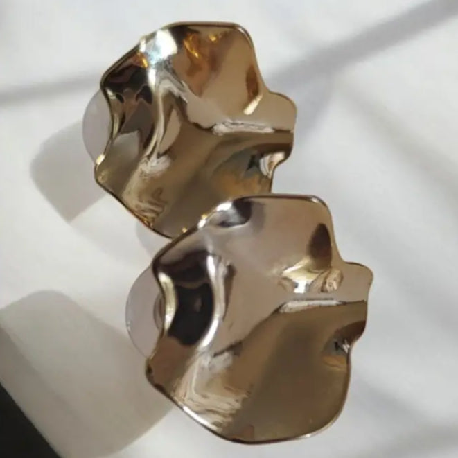 Adair Anti Tarnish Beaten Earrings - Earrings