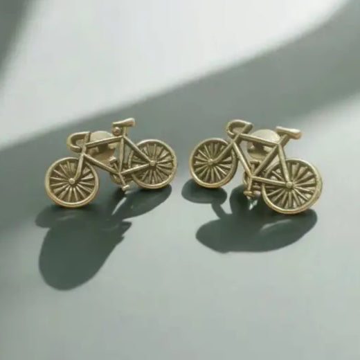 Adair Bicycle Studs Silver Mirage Brass Based Earrings - Earrings