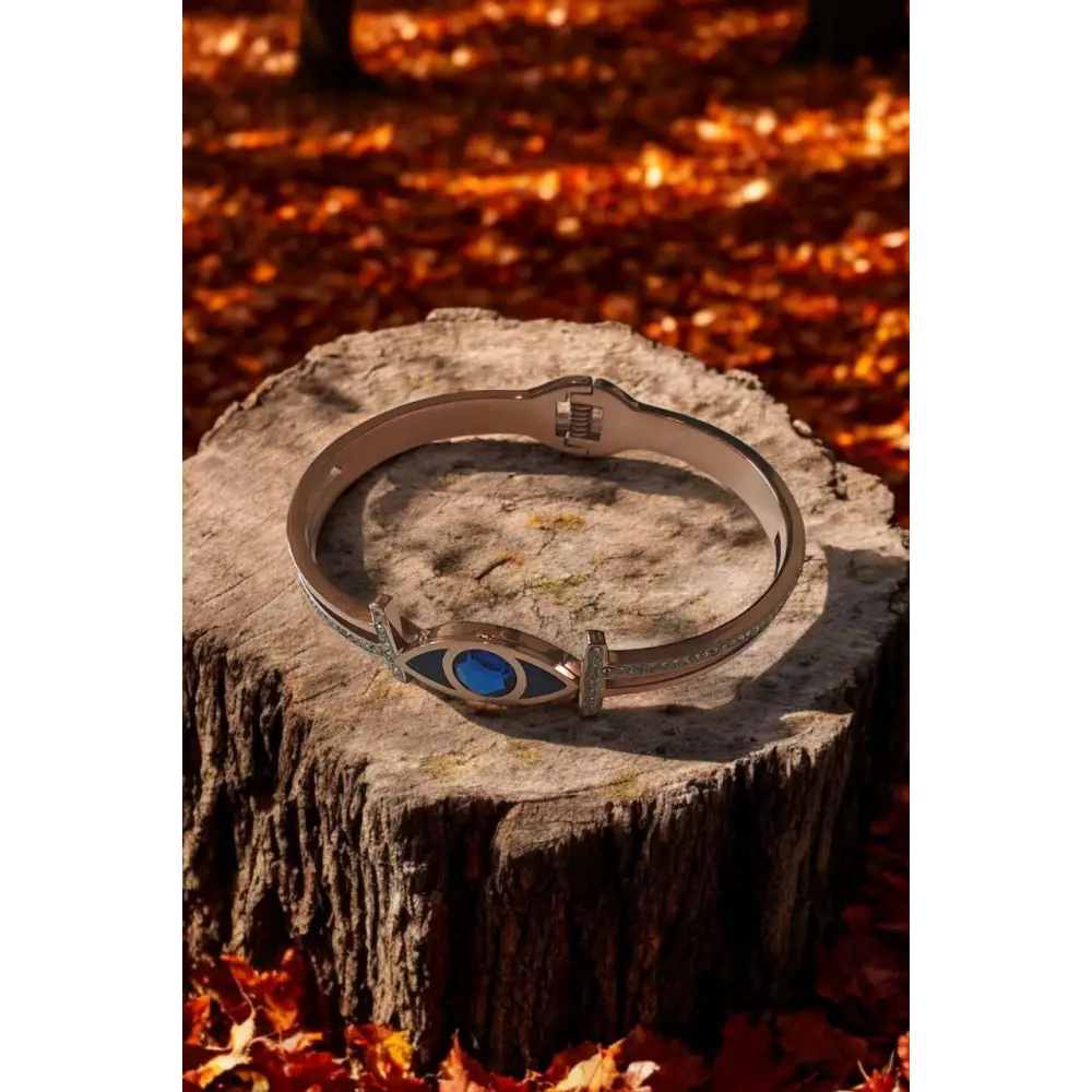 Adair Blue Evil Eye Rose Gold Anti Tarnish Bracelet - Bracelet