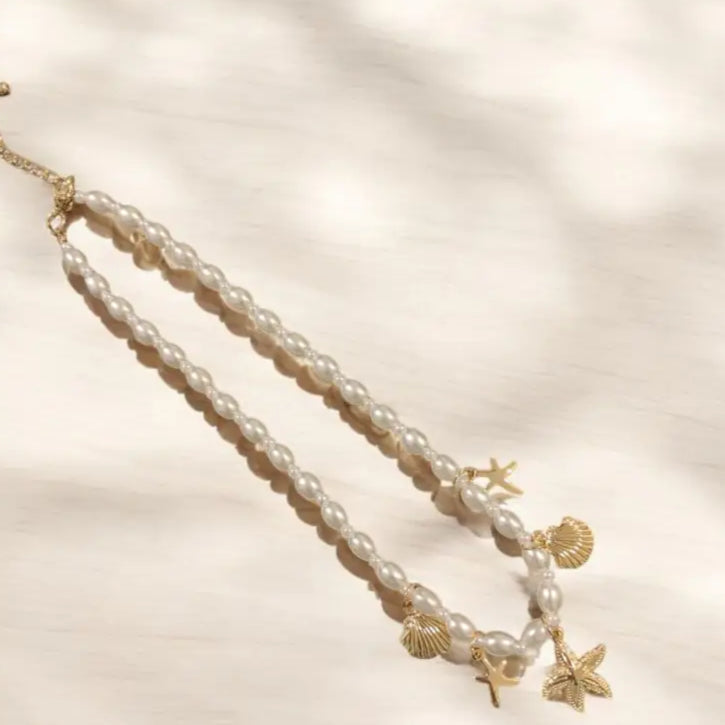 Adair Bohemian Demi Fine Charms With Pearl Chain Necklace - Necklace