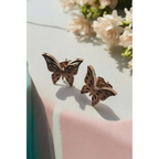 Adair Butterfly Plated 18K Gold-Inlaid Ear Studs - Earrings