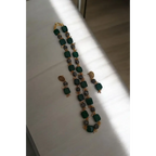 Adair Champagne Gold & Emerald Necklace in Semi Precious Stones - Necklace
