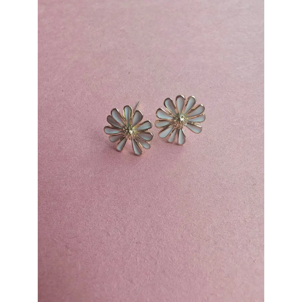 Adair Eternal Bloom Anti-Tarnish Flower Earrings with Chain Lock - Earrings