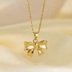 Adair Gold Plated Butterfly Twisted Shaped Necklace - Necklace