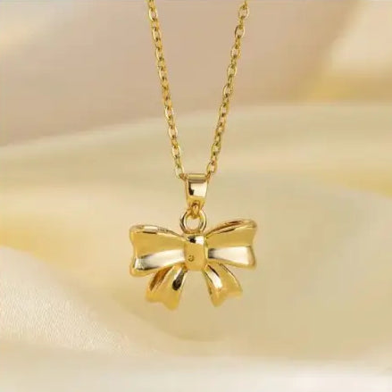 Adair Gold Plated Butterfly Twisted Shaped Necklace - Necklace