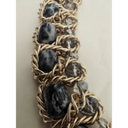 Adair Gold Tone Rope Chain with Silver Bead Choker Fashion Necklace - Necklace