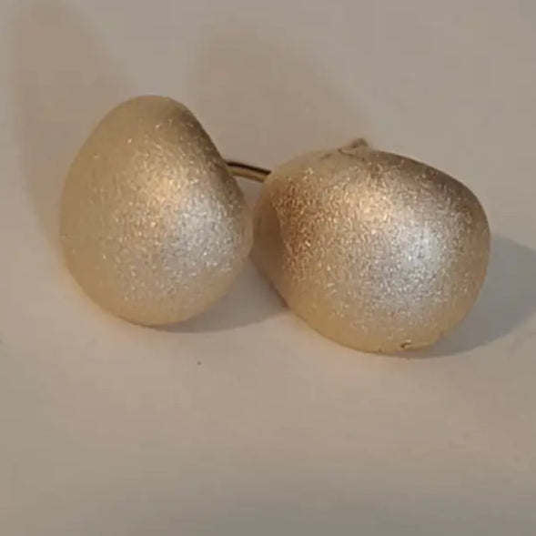 Adair Golden Color Studs Matte Finish - Earrings