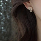 Adair Golden Flutter Earrings With Pearls - Earrings