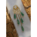 Adair Hoop Light Green Crystal Earring - Earrings