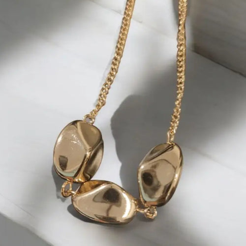 Adair Irregular Water Droplets Necklace With Earrings Demi Fine - Necklace