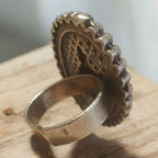 Adair Krishna Brass Based Silver Replica Adjustable Ring - Rings