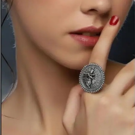 Adair Krishna Silver Replica Adjustable Ring - Rings