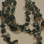 Adair Layers Green Necklace with Beads & Gems - Necklace