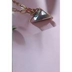 Adair Pendant with Half Cut Diamond Stone - Necklace