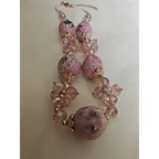 Adair Pink Statement Necklace - Necklace