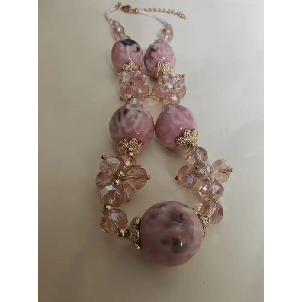 Adair Pink Statement Necklace - Necklace